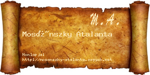 Mosánszky Atalanta névjegykártya